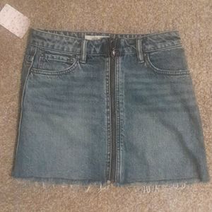 NWT Free People Zipperd Down The Front Jean Skirt Size 24